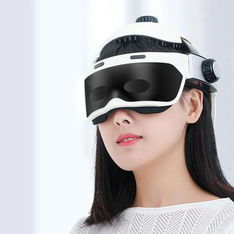 Electric Head Spa Scalp Massager, 12-Finger Massage Helmet, Full Head and Eye Relaxation, Stress Relief, Home Salon Equipment