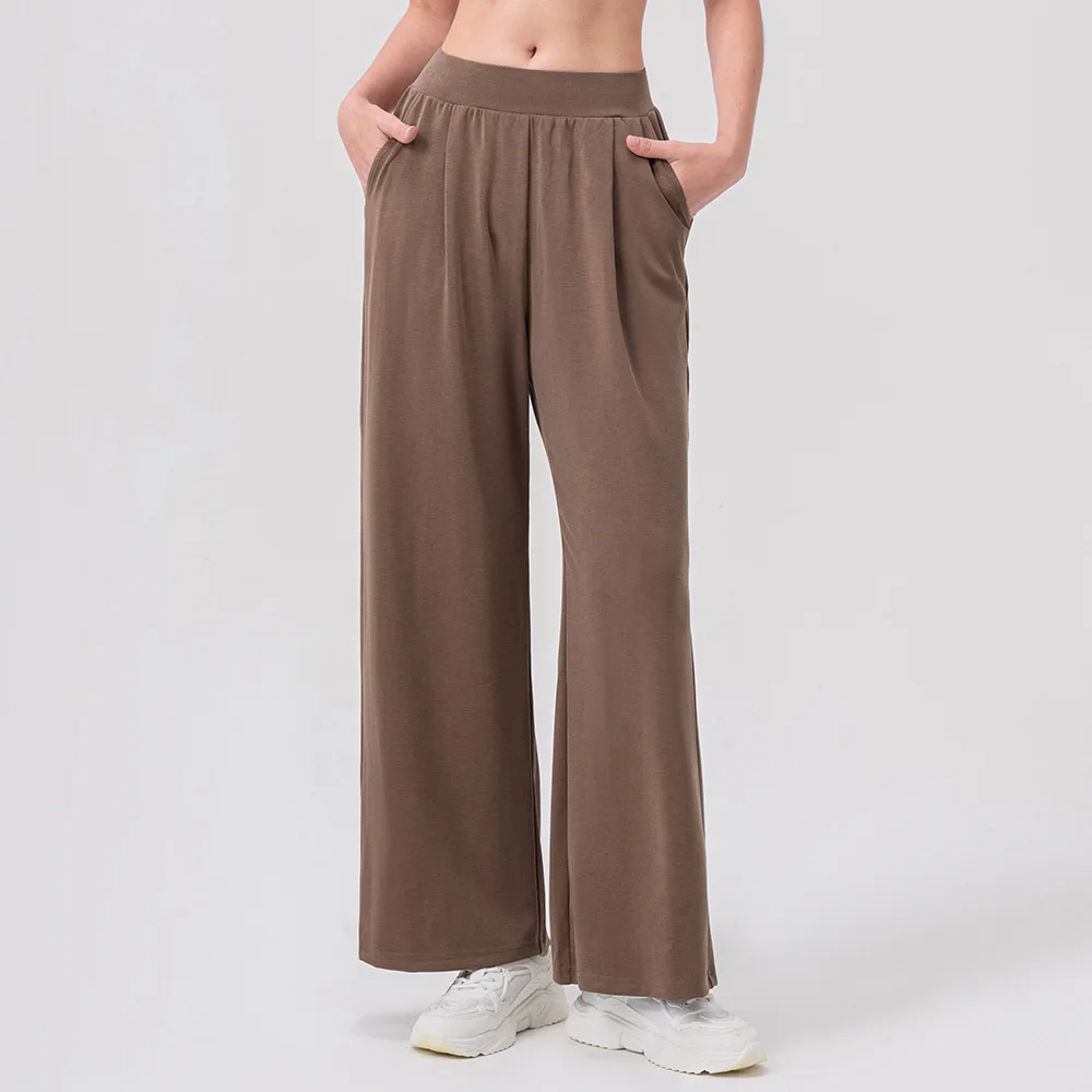 Sports Wide Leg Pants for Women, Loose Fitting Straight Leg, Casual Fitness, Running, Cropped Pants, Loose Yoga Pants