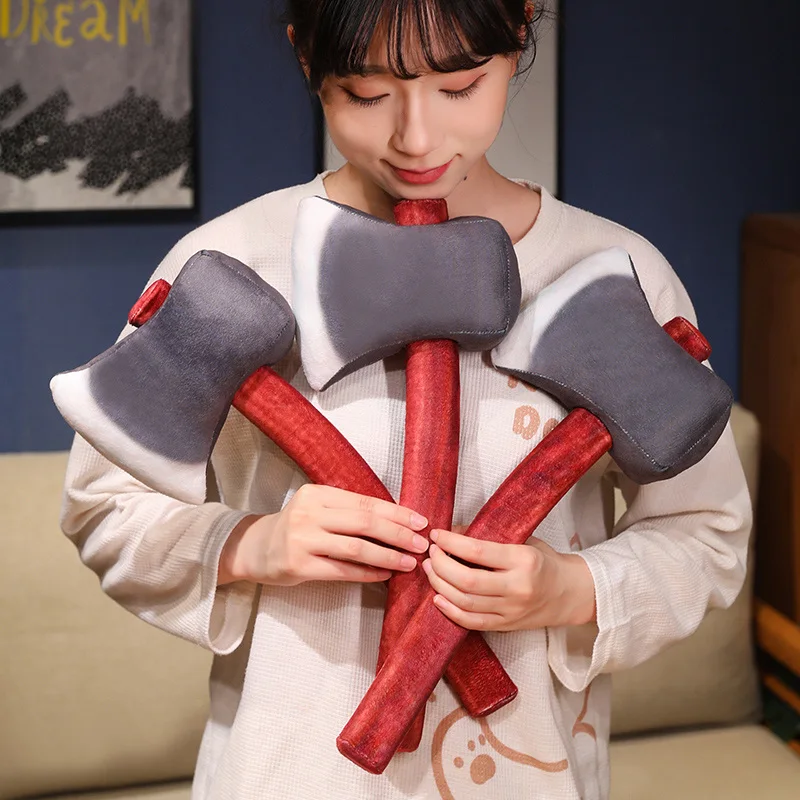 

40cm Simulation Stuffed Axe Plush Toys Realistic Hatchet Creative Plushies Doll Funny Sofa Cushion for Boys Birthday Gifts Decor