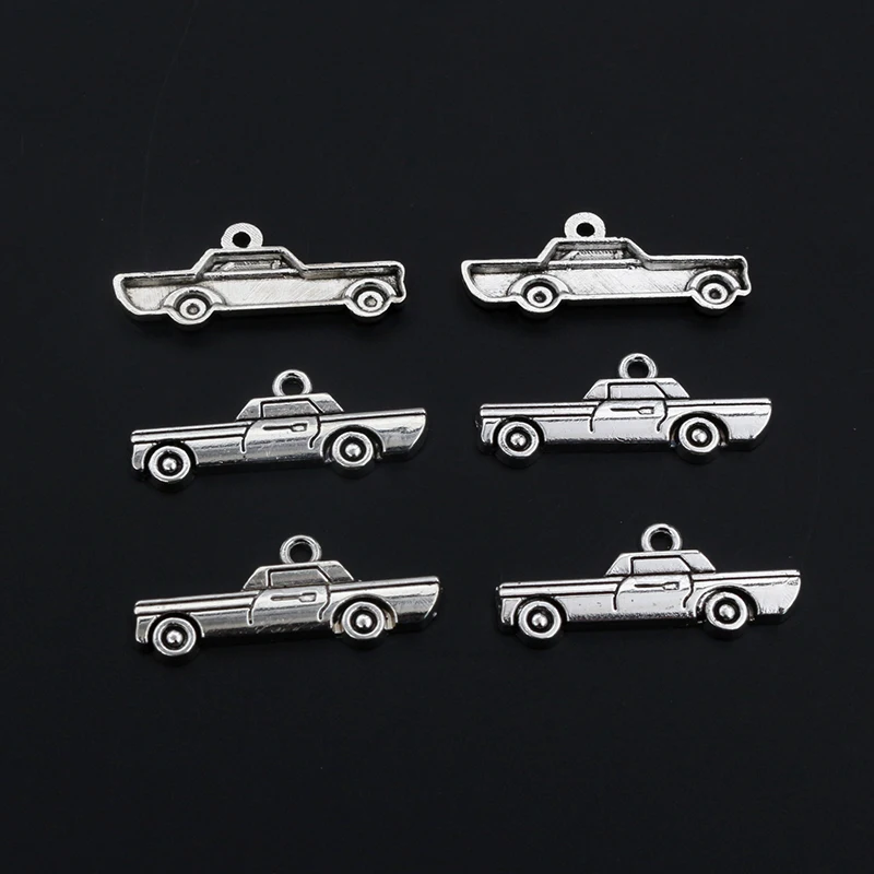 20pcs Antique Silver Plated Bike Car Motorcycle Truck Vehicle Charms Pendant Metal DIY Handmade Jewelry Findings Accessories