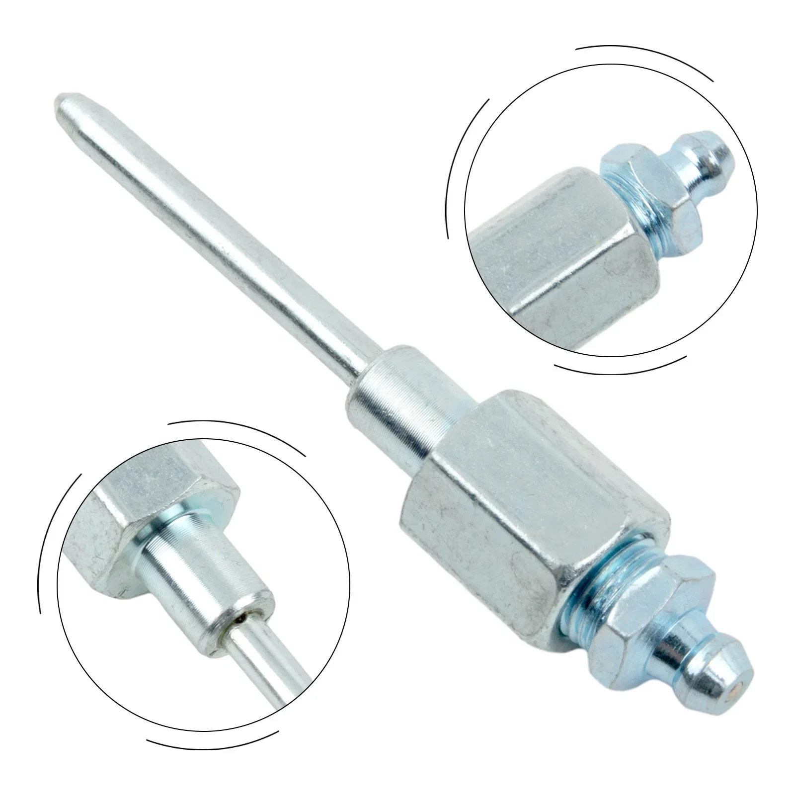 1PC Brand New For Cars' Metal Parts Grease Needle Silver Fitting Grease Injector Needle Grease Needle Adapter