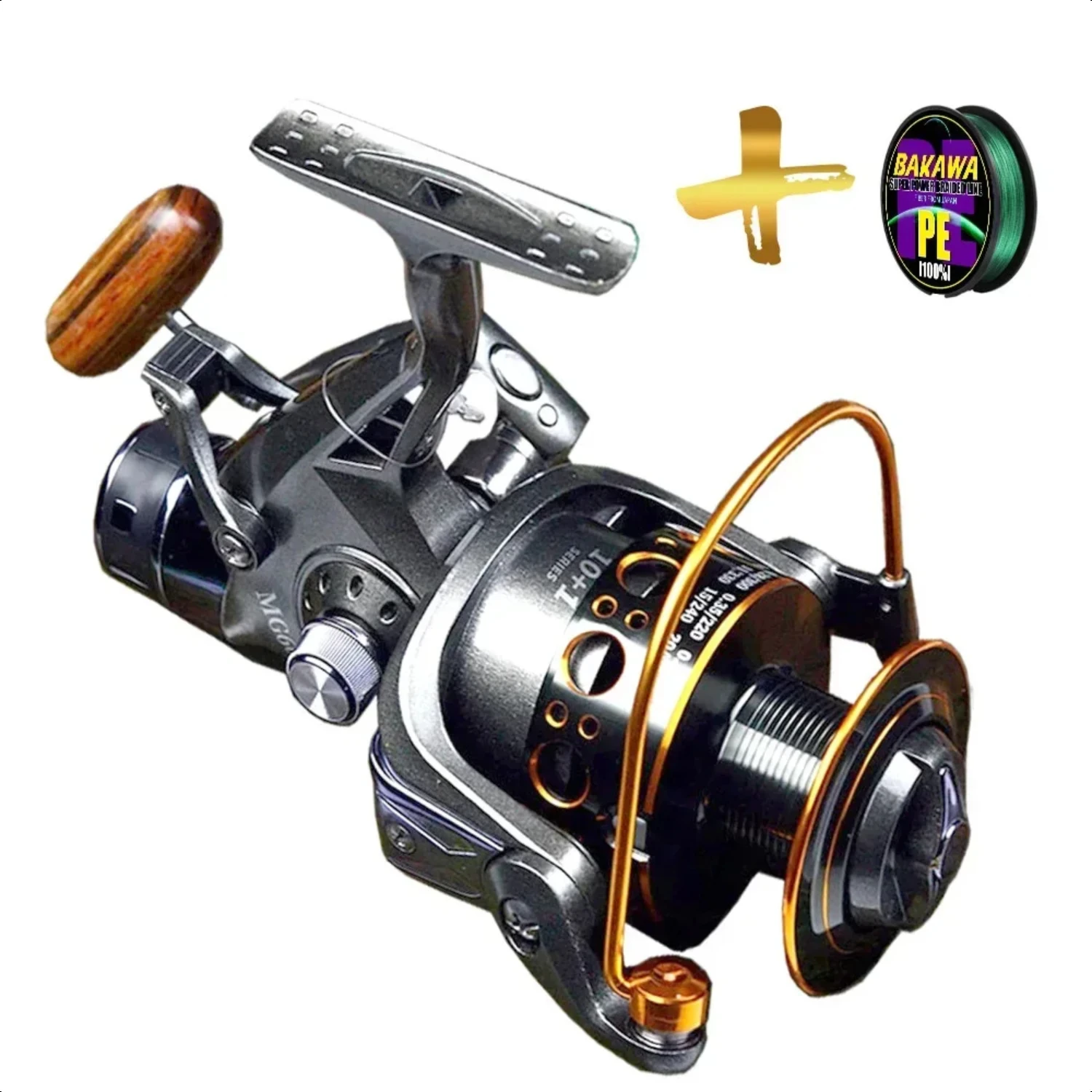 30 40 50 60 Double Brake Design Fishing Reel Super Strong Carp Fishing Feeder Spinning Reel wheel  fishing MG Big Fish