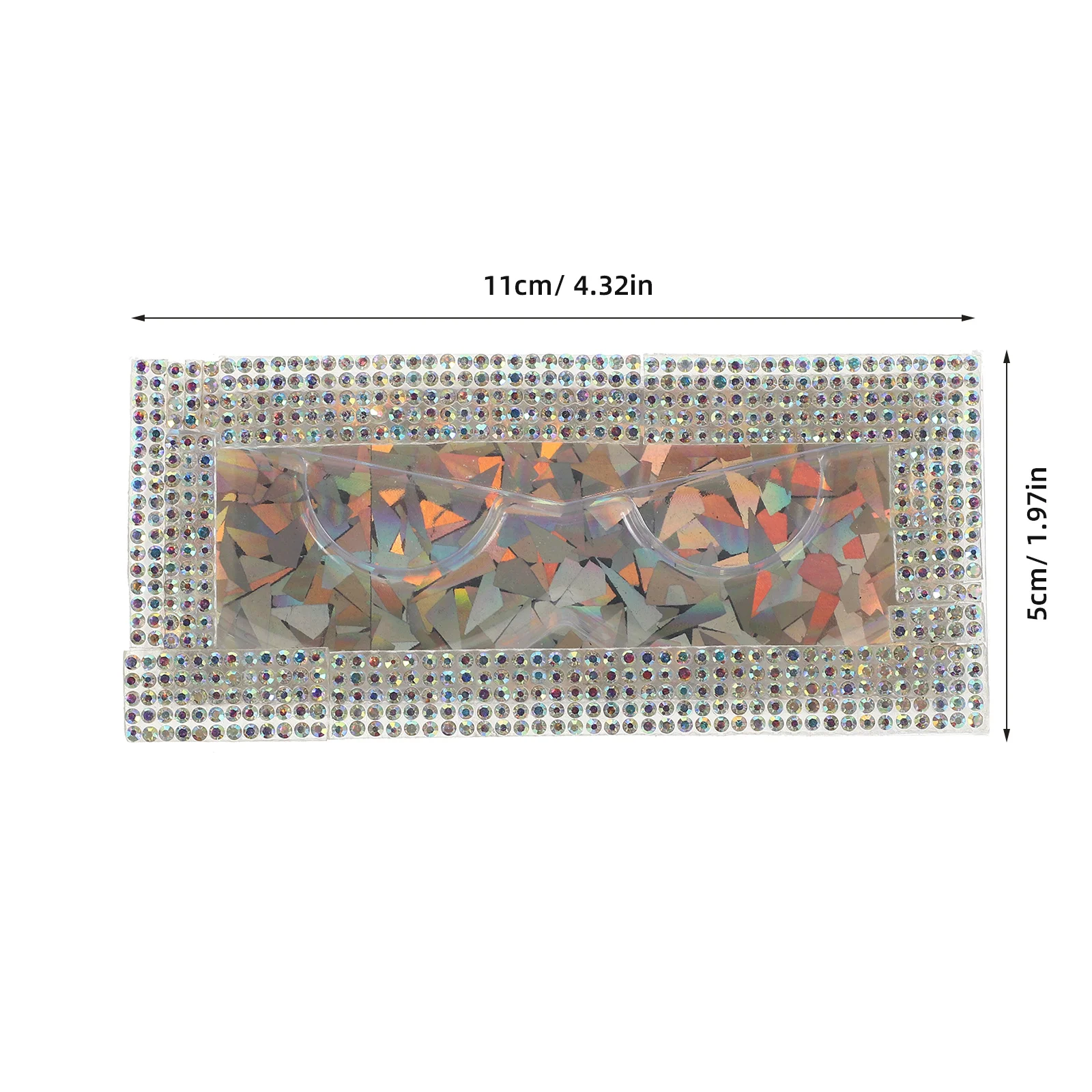 高級つけまつげボックス、グリッタートレイ付き、引き出し式ホルダーで安全なまつげ保管、旅行用、エレガントな容器ディスプレイ