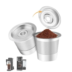 2 Pack SUS304 Stainless Steel Reusable K-Cups Coffee Pods, Compatible with Ninja CFP101 and PH051/PB041 Coffee Machines