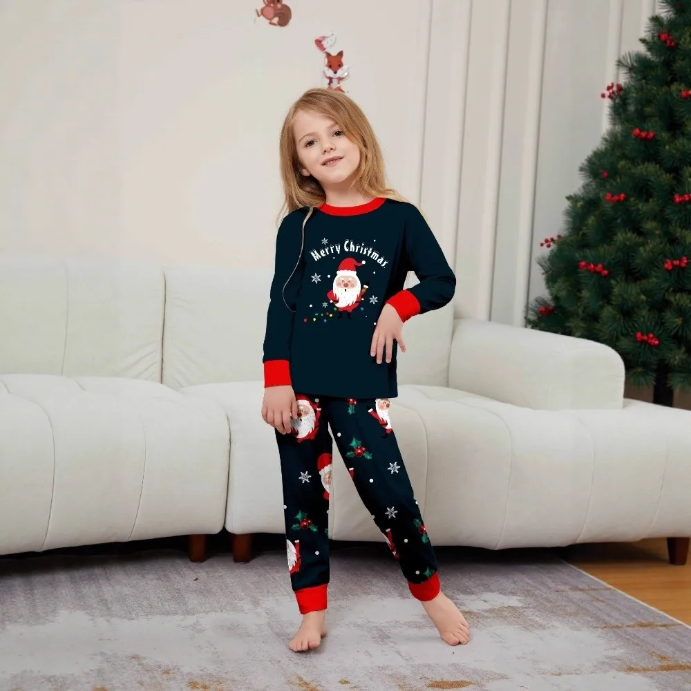Tenues assorties pour la famille de noël, ensemble pyjama de noël doux et ample, haut + pantalon imprimé, vêtements de détente pour enfants et adultes, papa maman