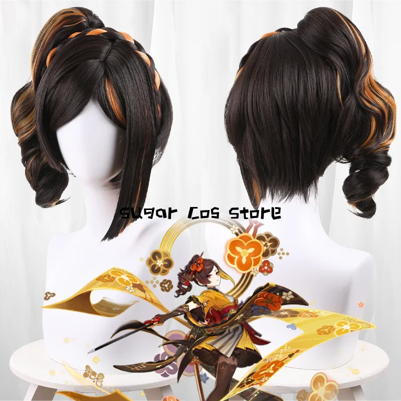 Game Genshin Imapct Chiori Cosplay Wig	INAZUMA Latest Cosplay Costume  Role Play Uniform Halloween Carnival Party Outfit