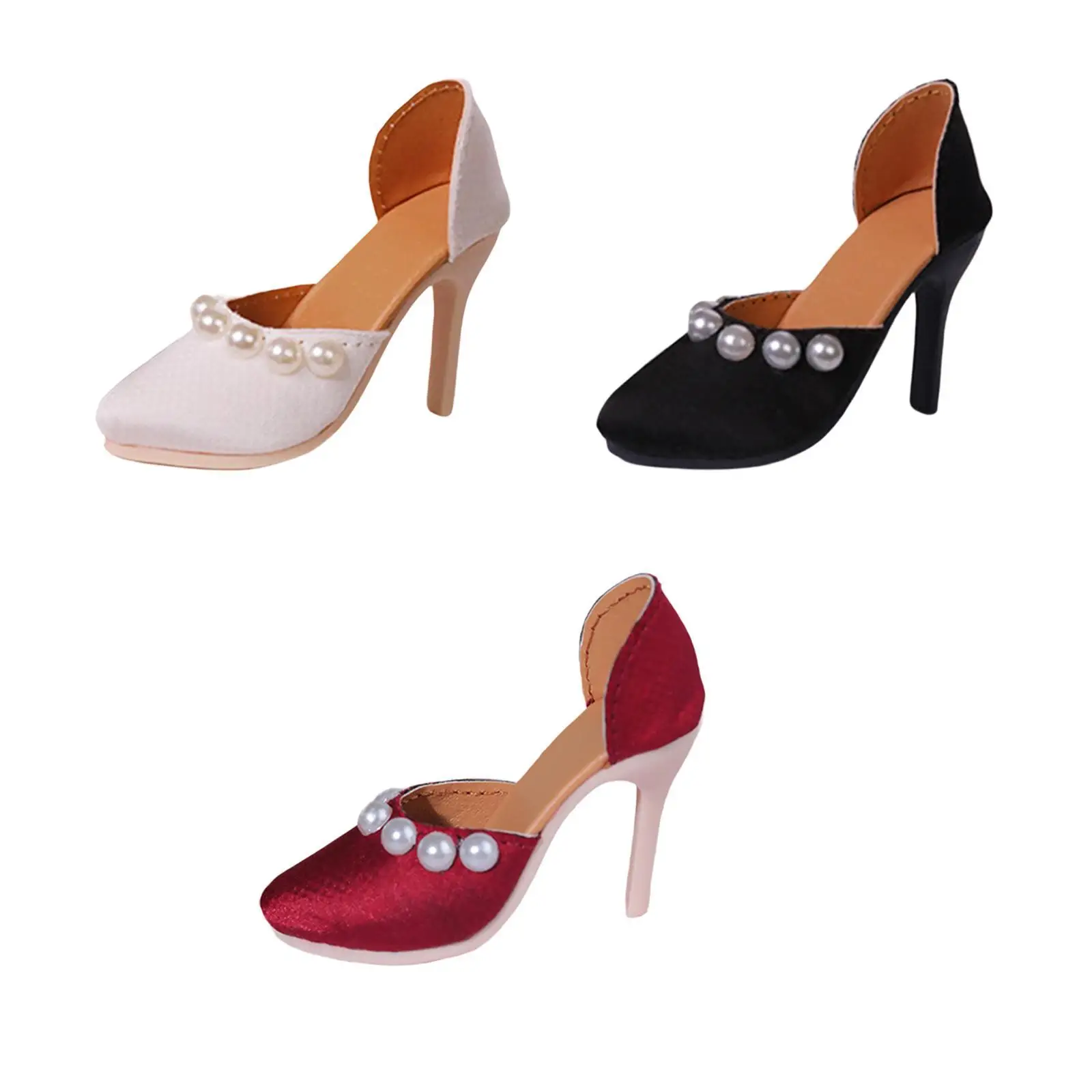 Female Model Shoes Miniature Accessories Fashion Shoes Doll Footwear Doll Decoration High Heeled Shoes Dress up Figures Body