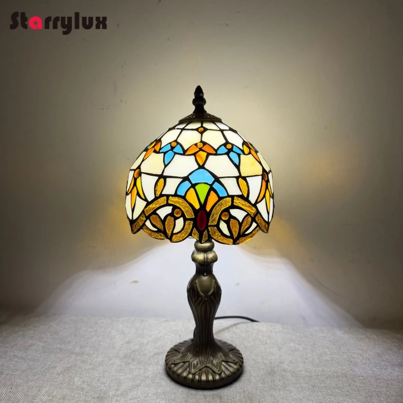 8 Inch Tulip Handmade Table Lamp Country Bedroom Nightstand Art Creative Decor Romantic Gift