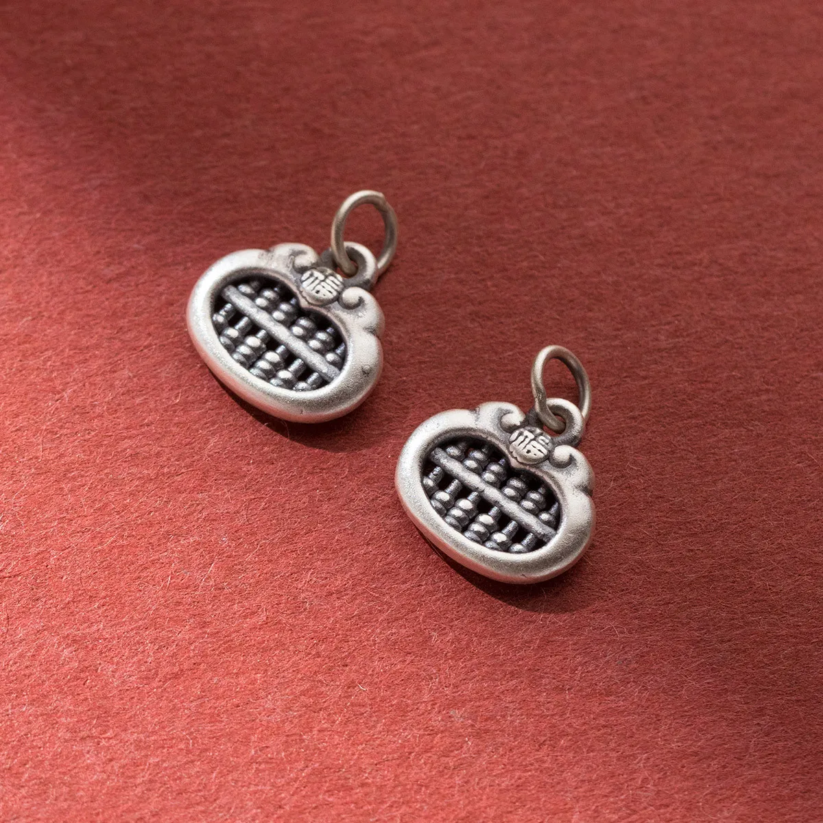 1pc 999 Pure Silver High Quality Bless Good Fortune Chinese Abacus Charms Women Men Jewelry Pendants DIY Necklace Bracelets