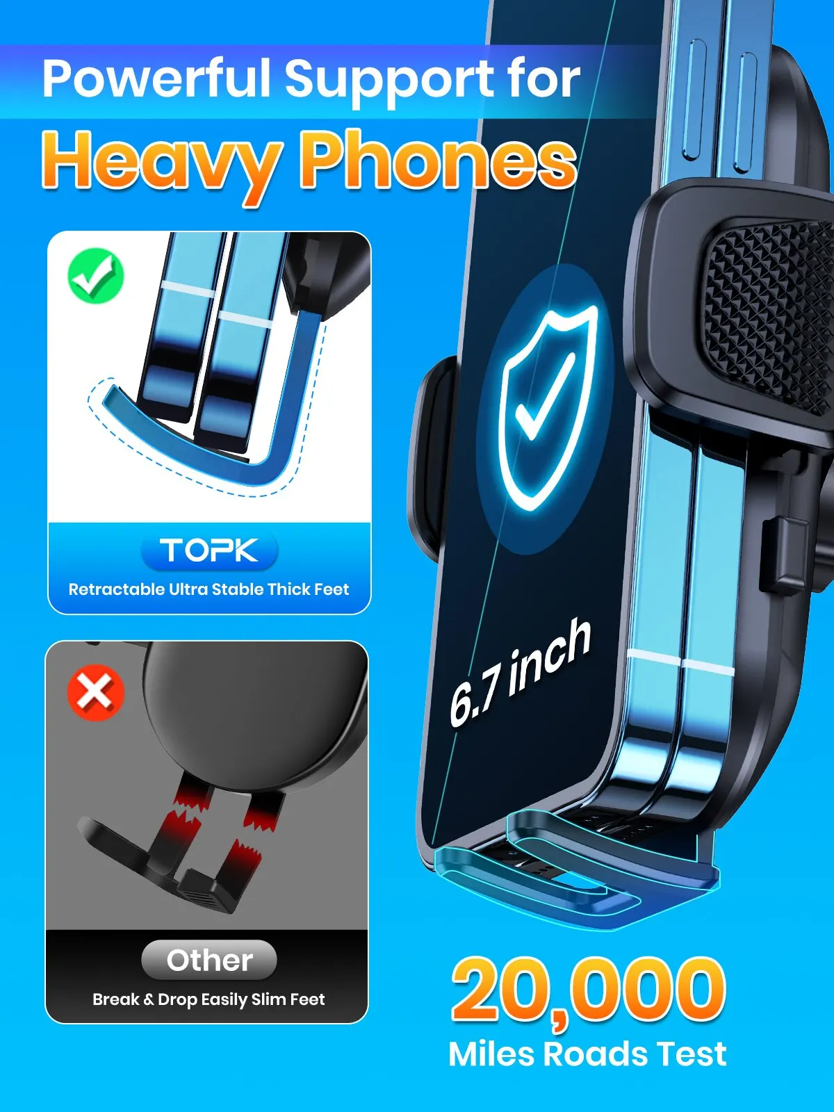 Topk suporte de telefone para carro, suporte de gravidade para iphone, xiaomi, samsung, suporte móvel para painel, pára-brisa, ventilação de ar, montagem de telefone