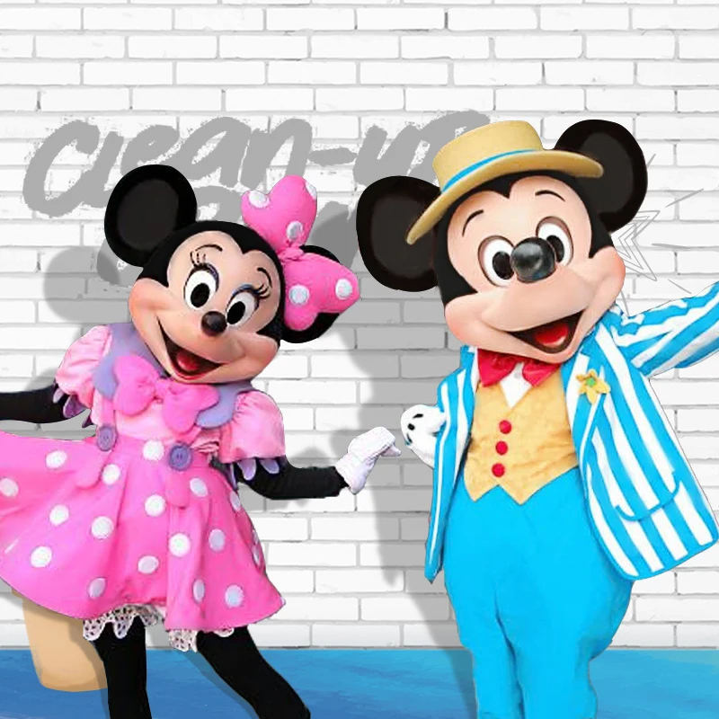 Disney MINISO Mickey Minnie Mouse Mascot Set Classic Cartoon Characters Advertising Event Party Costume Holiday Celebration