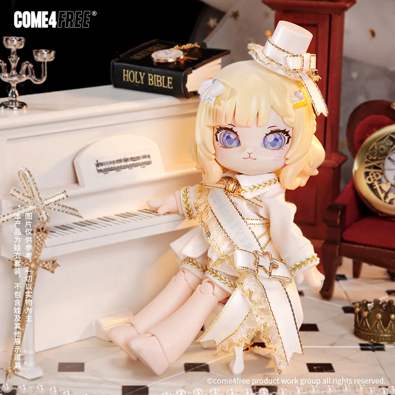 Only Clothes Suit For Ob11 Bjd Doll White Knight Baby Dress Set Kids Trendy Toy Surprise Gift For Girl Changing Clothes Souvenir