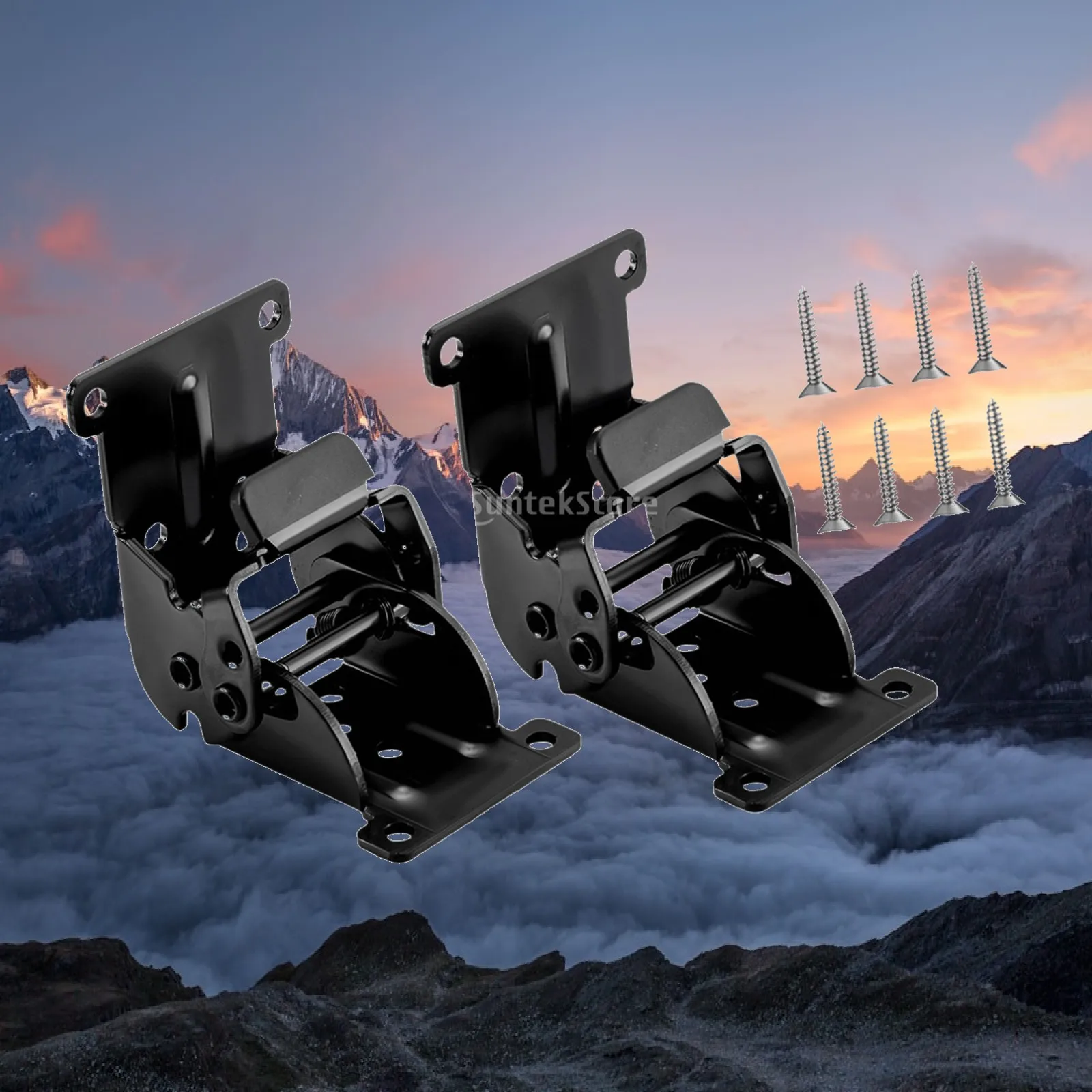 2x Furniture Leg Hinges Folding Brackets Scratch Resistant Accessories 0-90-180 Degree Lock Extension Support Self Locking