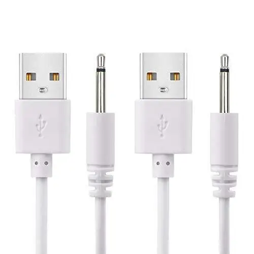 Hot 2PCS /LOT USB to AUDIO DC Charging Cable USB Charger Cord For Rechargeable Wand Massagers 2.5mm