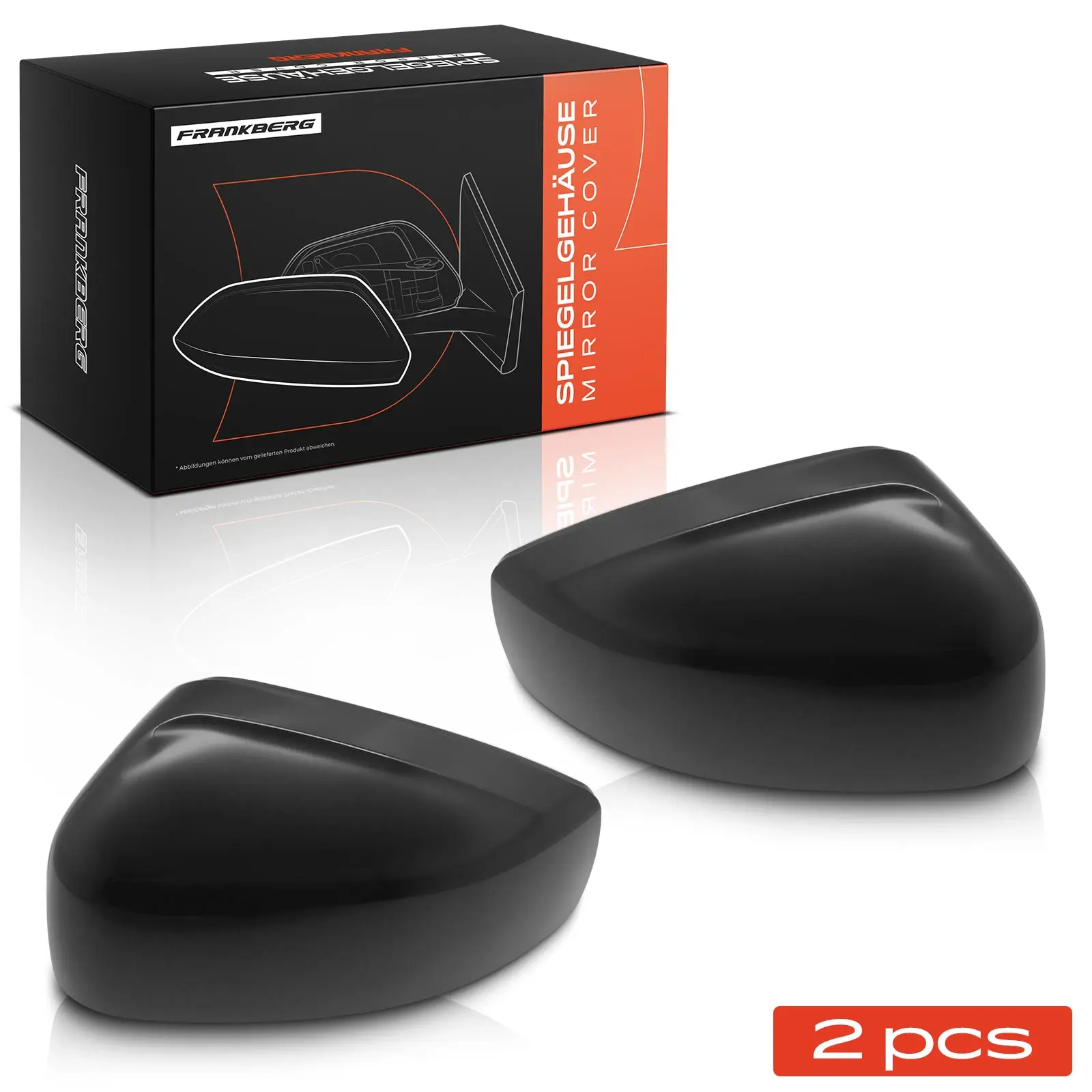 Frankberg 2x Cover Buitenspiegelkap voor Links Rechts voor VW Caddy V Box/MPV SBA SBH Bj 2020 2K7857528B041
