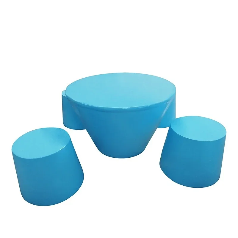 

FRP kindergarten early education center children's seat stool trapezoidal seat student rest single chair library stool