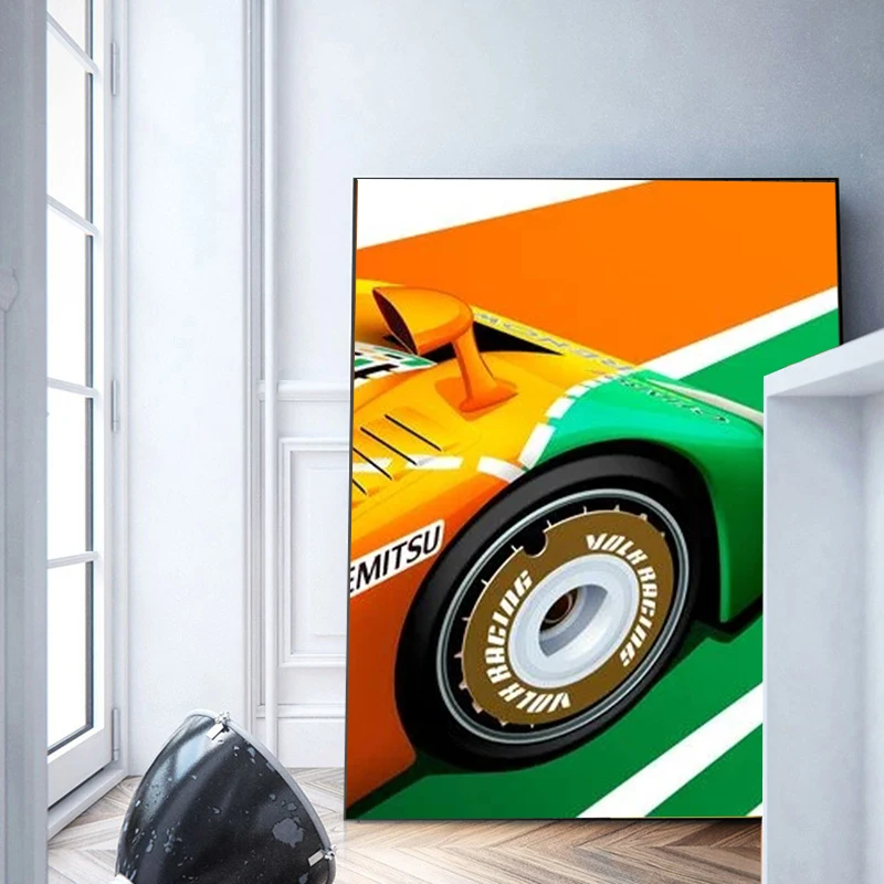 Retro Racing Car Poster  911 RSR Race Car Canvas Prints 24 Heures Du Mans Painting Motorsport Wall Art for Bedroom Decor Cuadros