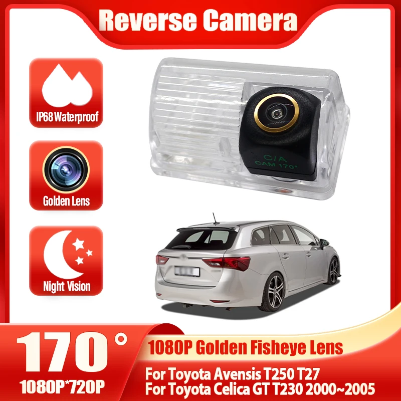 سيارة الرؤية الخلفية عكس كاميرا احتياطية لتويوتا أفينسيس T250 T27 لتويوتا سيليكا GT T230 2000 ~ 2005 لوقوف السيارات HD للرؤية الليلية