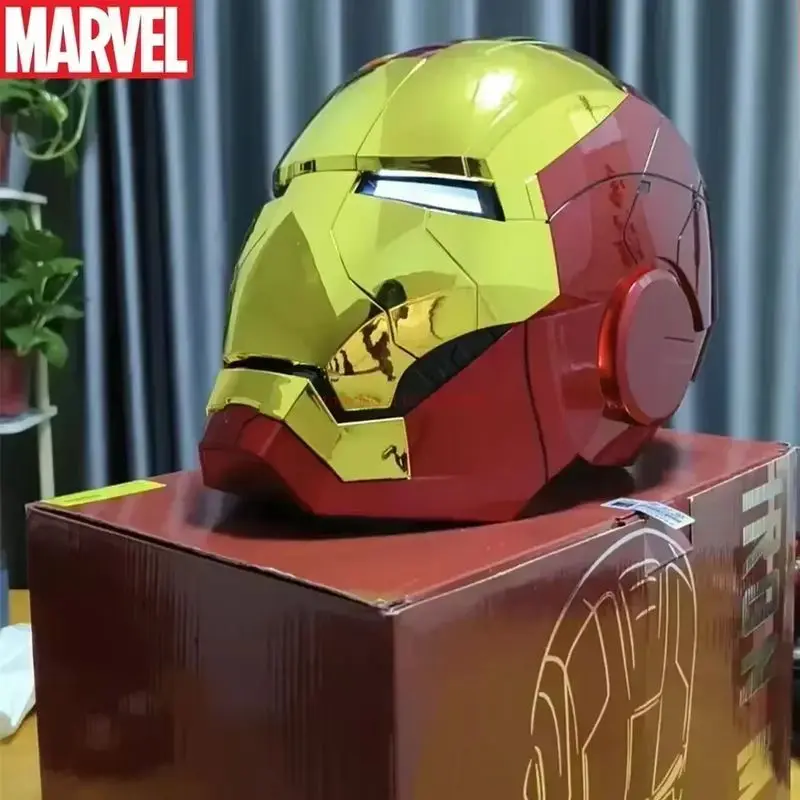 Avengers 1 Mk50 Helm mit elektrischer Fernbedienung, Cosplay-Spielzeug mit englischer Sprachausgabe für Erwachsene und Kinder, Weihnachtsgeschenk, Öffnen und Schließen-Funktion