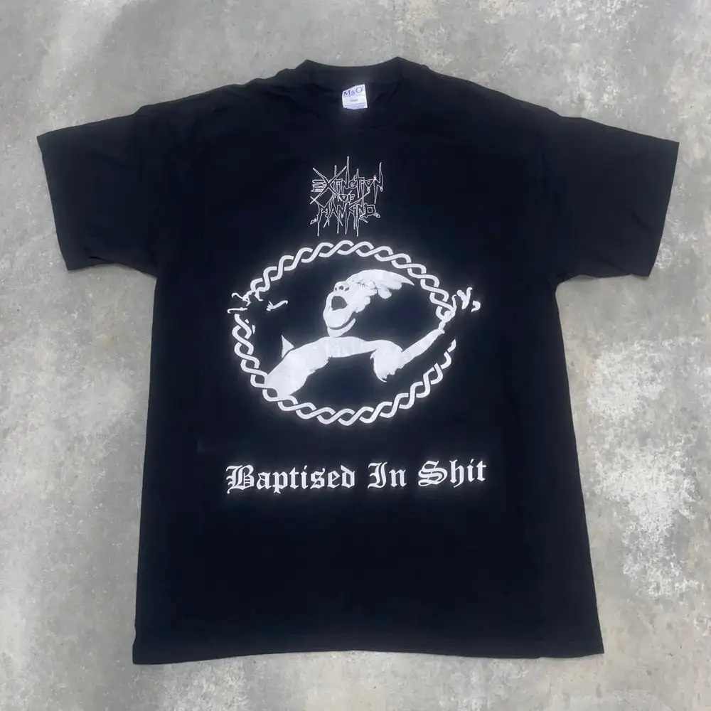 Extinction Of Mankind Baptized In Sh T Shirt Instinct Survival Antisect Antischism