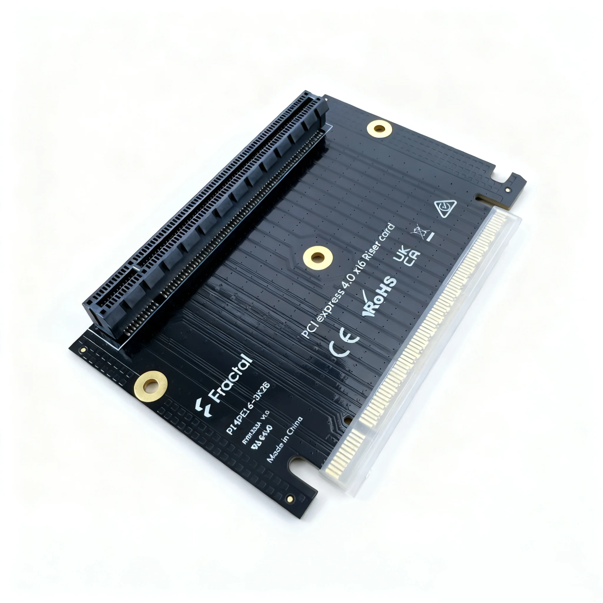 PCI Express 4.0 x16 Riser Card Fractal P14PE16-3X2B for PC Expansion 90-Degree Card