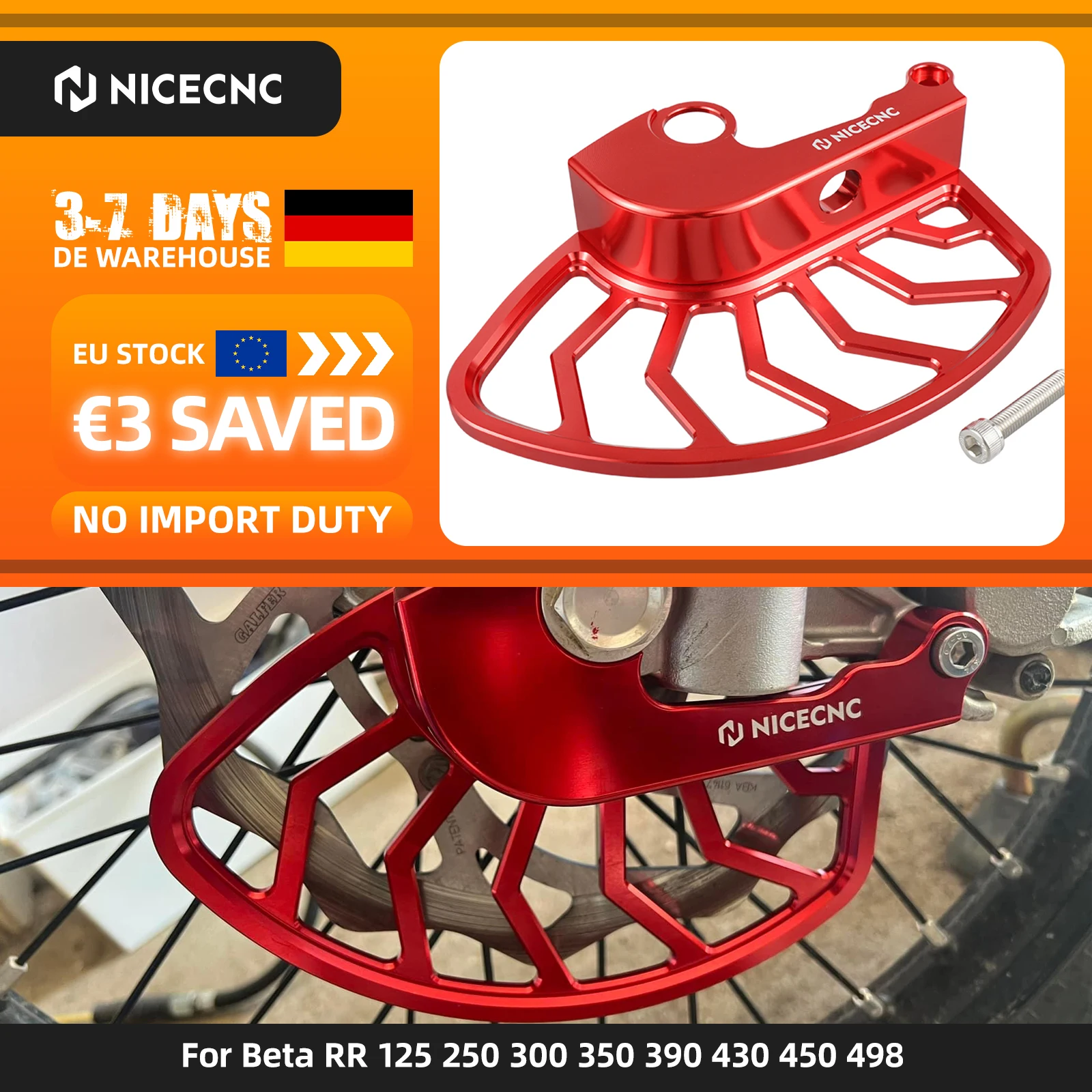 (EU-Lager) Für Beta RR 300 2020-2024 Vorderer Bremsscheibenschutz RR 125 200 250 RR RR-S 350 390 430 480 Racing Race Edition