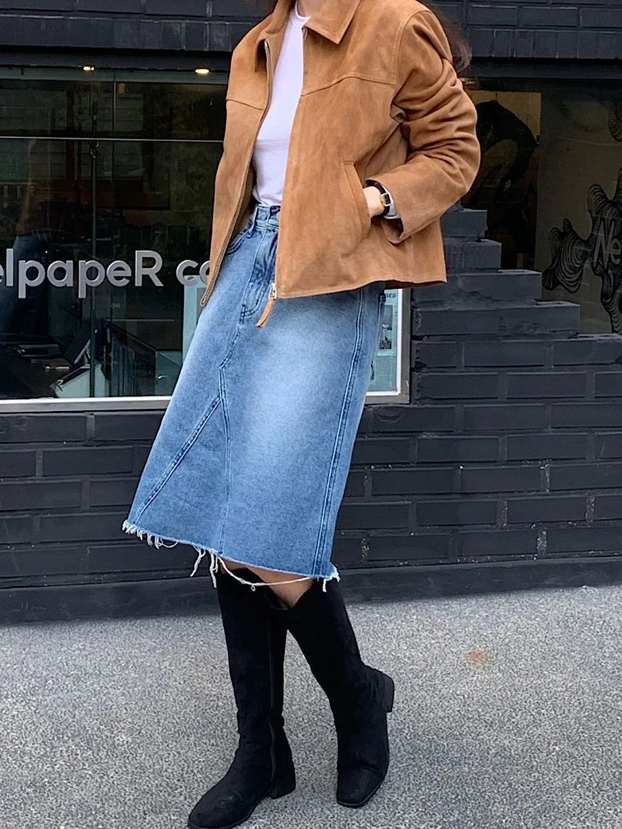 Koreanischer Chic 2026 Herbst Neuer Stil Stehkragen Kunstleder-Samt-Jacke mit Reißverschluss Coole Kurze Mantel-Oberteile für Damen – Detail 5