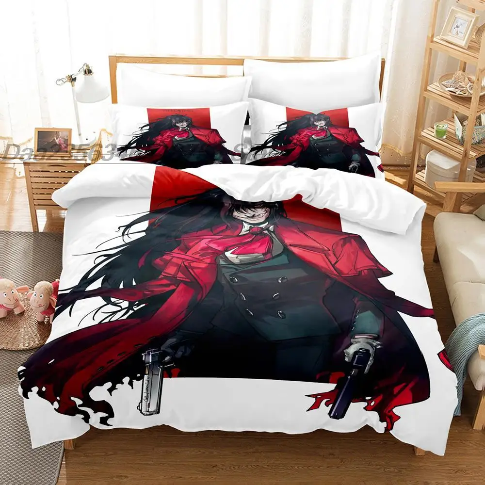 3D Printing Anime Hellsing Bedding Set Single Twin Full Queen King Size Bed Set Adult Kid Bedroom Duvet cover Sets Home Textiles