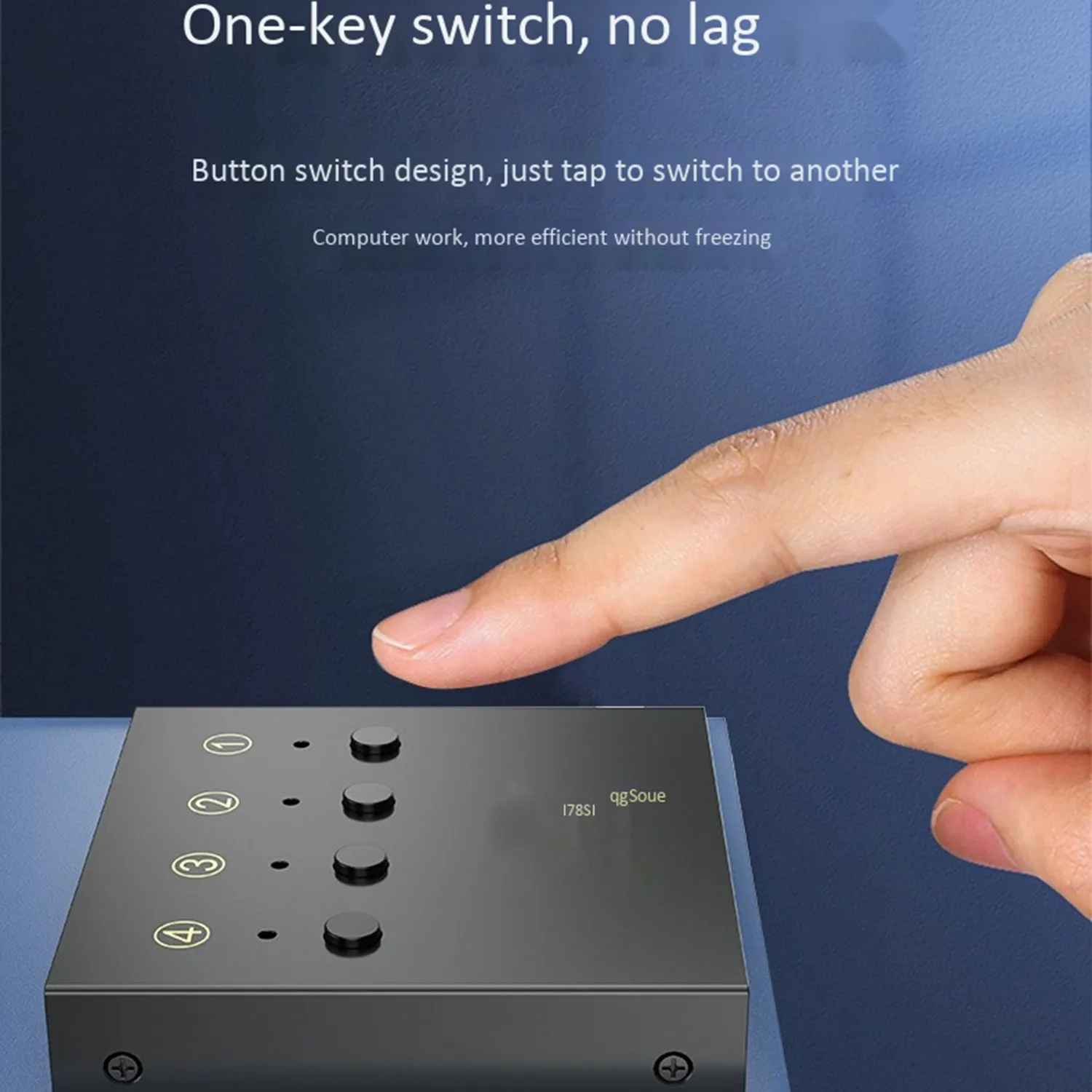 GOB-oUSB Drucker-Sharing-Gerät, 4 Computer-Sharing, 2 Drucker, 4 in 2 Out, Schalter, unterstützt Drucker-U-Disk, Tastatur,