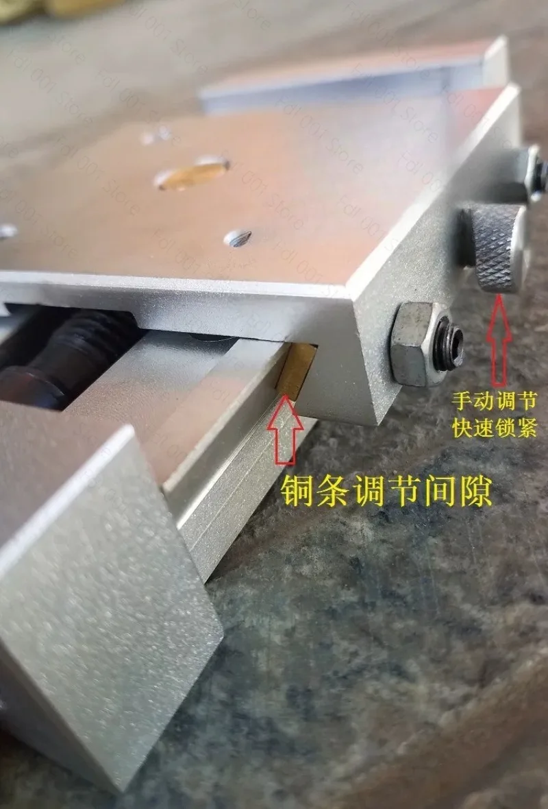 Precision Slide Screw Slide Table Table Aluminum Alloy Dovetail Groove Trailer Guide Rail One-dimensional Slide Table Manual