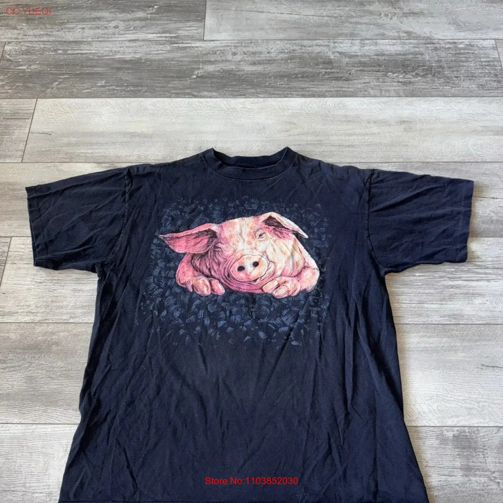 Винтажная футболка для скейтбординга Pig Ralph Marlin Tease, редкая, размер XL, сделано в США, с эффектом потертости, мягкая, эластичная, с графическим принтом, унисекс.