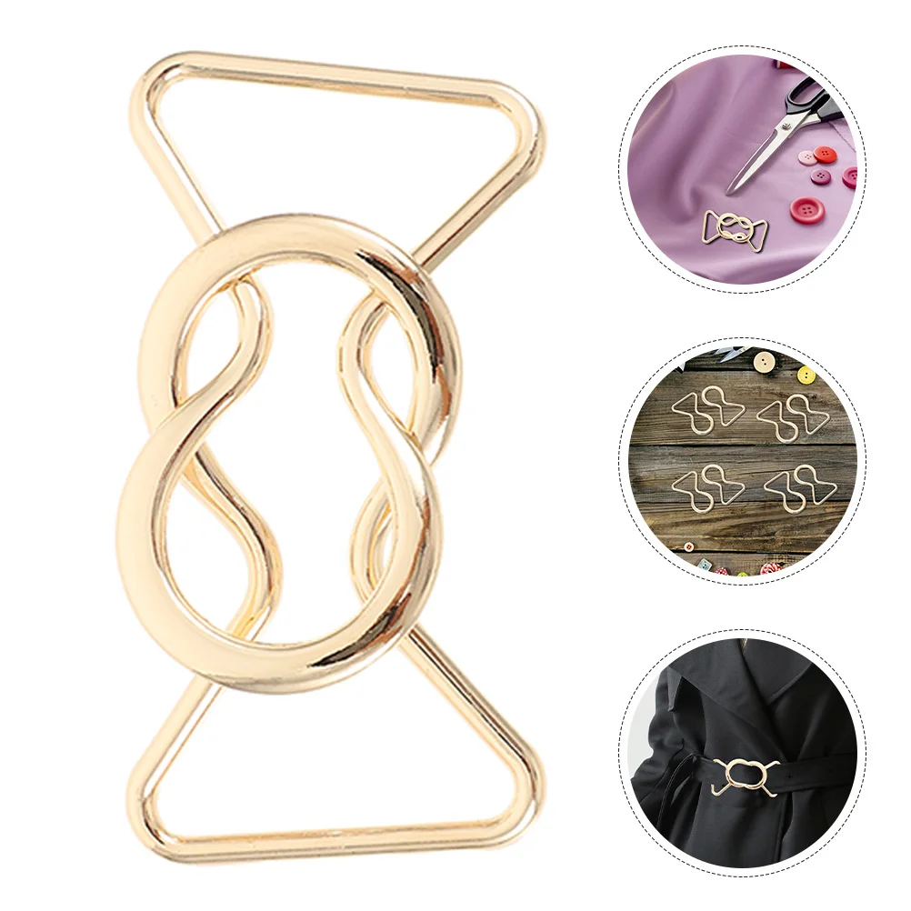 4 أزواج من أبازيم حزام الخصر المعدنية المصنوعة من سبيكة الزخرفية لاستبدال السراويل الحمالات وحزام الملابس DIY والإكسسوارات #1