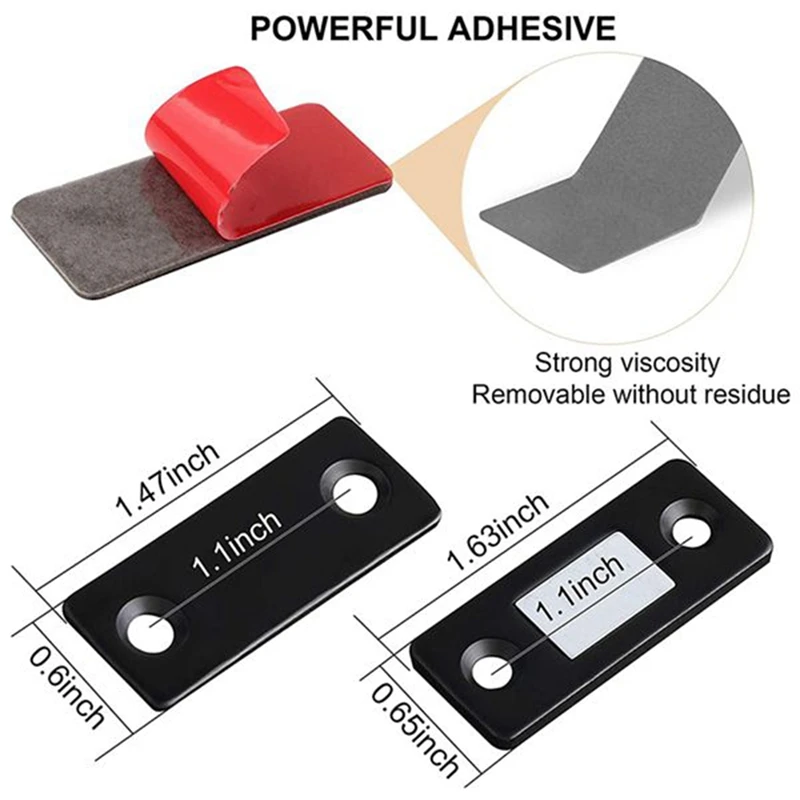 Tangkapan magnetik kabinet baru, 8 pak Ultra tipis pintu kabinet magnet menempel di Laci kabinet magnetik Latch penutup magnetik