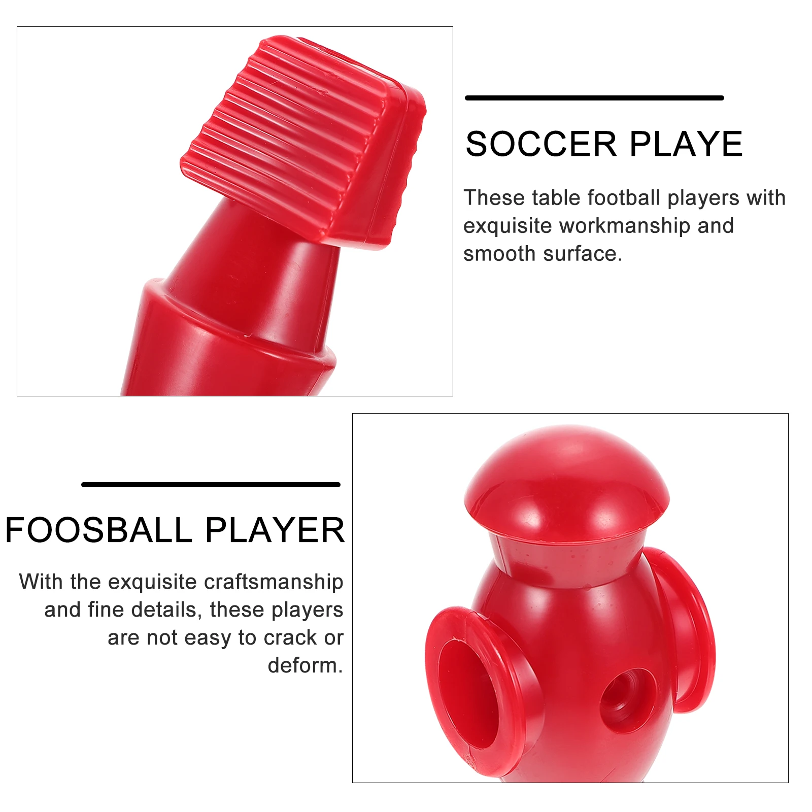 

4pcs Table Football Players Foosball Machine Replacement Resin Soccer Accessories Durable Waterproof Lightweight Foosball