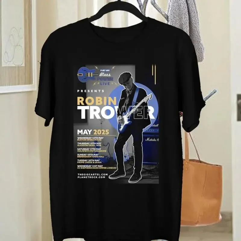 Robin Trower 2025 Live Shows T Shirt Black All Size Fan