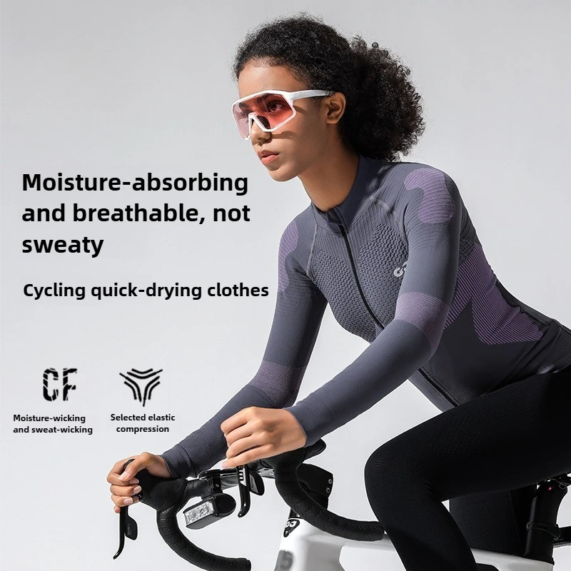 

Quick Dry Cycling jersey for Women Autumn Winter Road Bike Sports Top Multi Functional Riding Clothes