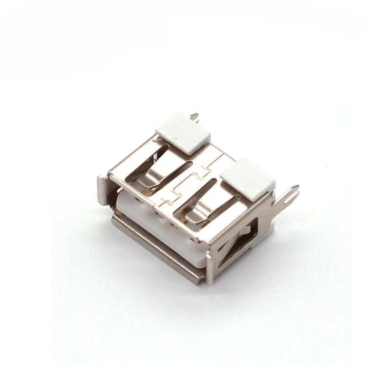 10pcs USB 2.0 Type A Female Jack Port 4Pin DIP Soldering Connector PCB Socket USB-A Type Right Angle
