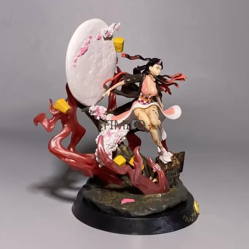 Anime Hashibira Inosuke Demon Slayer Figurine Blood Ghost Technique Nezuko Kamado Tanjirou Figure Model PVC Agatsuma Zenitsu Toy