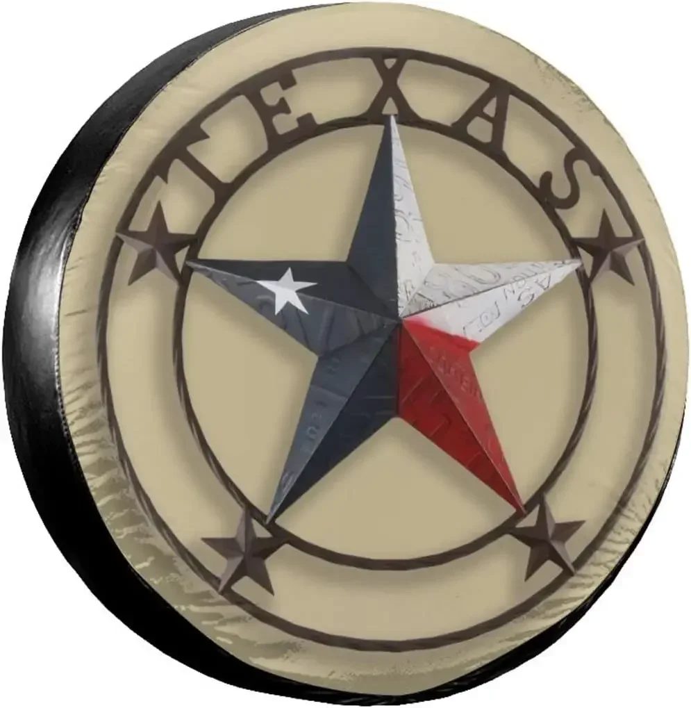 Защита колеса запасного колеса Western Texas Stars, универсальный чехол для автофургона, прицепа, внедорожника, грузовика, кемпера, пыленепроницаемый водонепроницаемый чехол для запасного колеса
