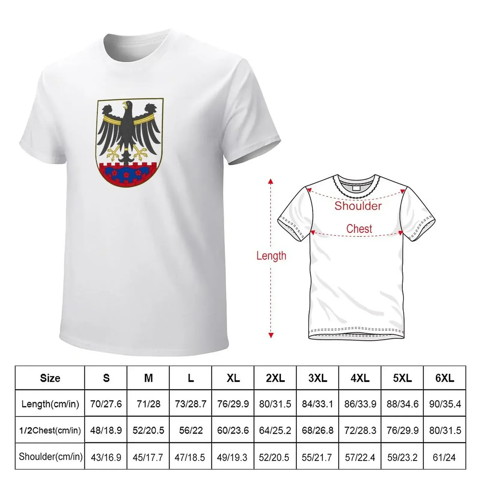 Coat of Arms of Roskilde, Denmark T-Shirt plus sizes tops mens plain t shirts