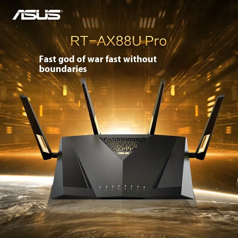 ASUS RT-AX88U PRO Dual Band WiFi 6 Router, WPA3, Parental Control, Adaptive QoS, Port Forwarding, WAN aggregation