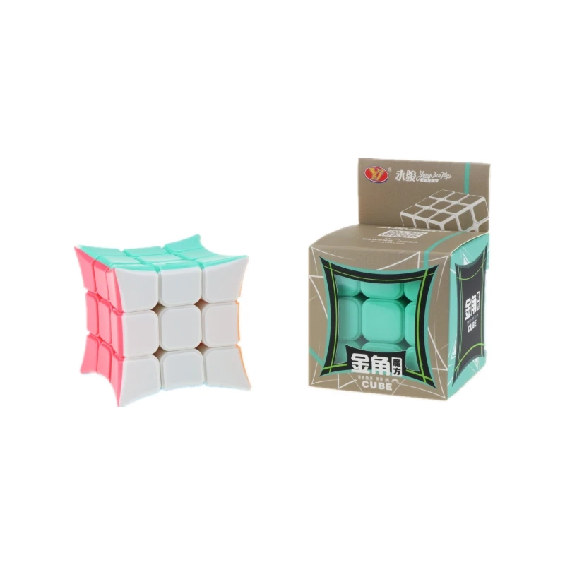 Yongjun Koning Hoek Jinjiao 3x3x3 Magische Kubus Macaron Kleur 3x3 Cubo Magico Educatief Speelgoed