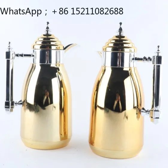 SCY coffee pot electroplated gold and silver insulation pot electroplating head press teapot
