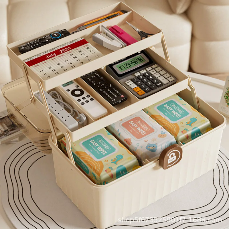 صندوق أدوية طبي عائلي محمول للسعافات الأولية لمنع الأوبئة بسعة كبيرة في الهواء الطلق #3