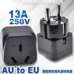 Germany France Travel Power Adapter, Grounded European Plug -Type E/F Outlet,Adaptor for Australia AU to Europe EU Russia Socket