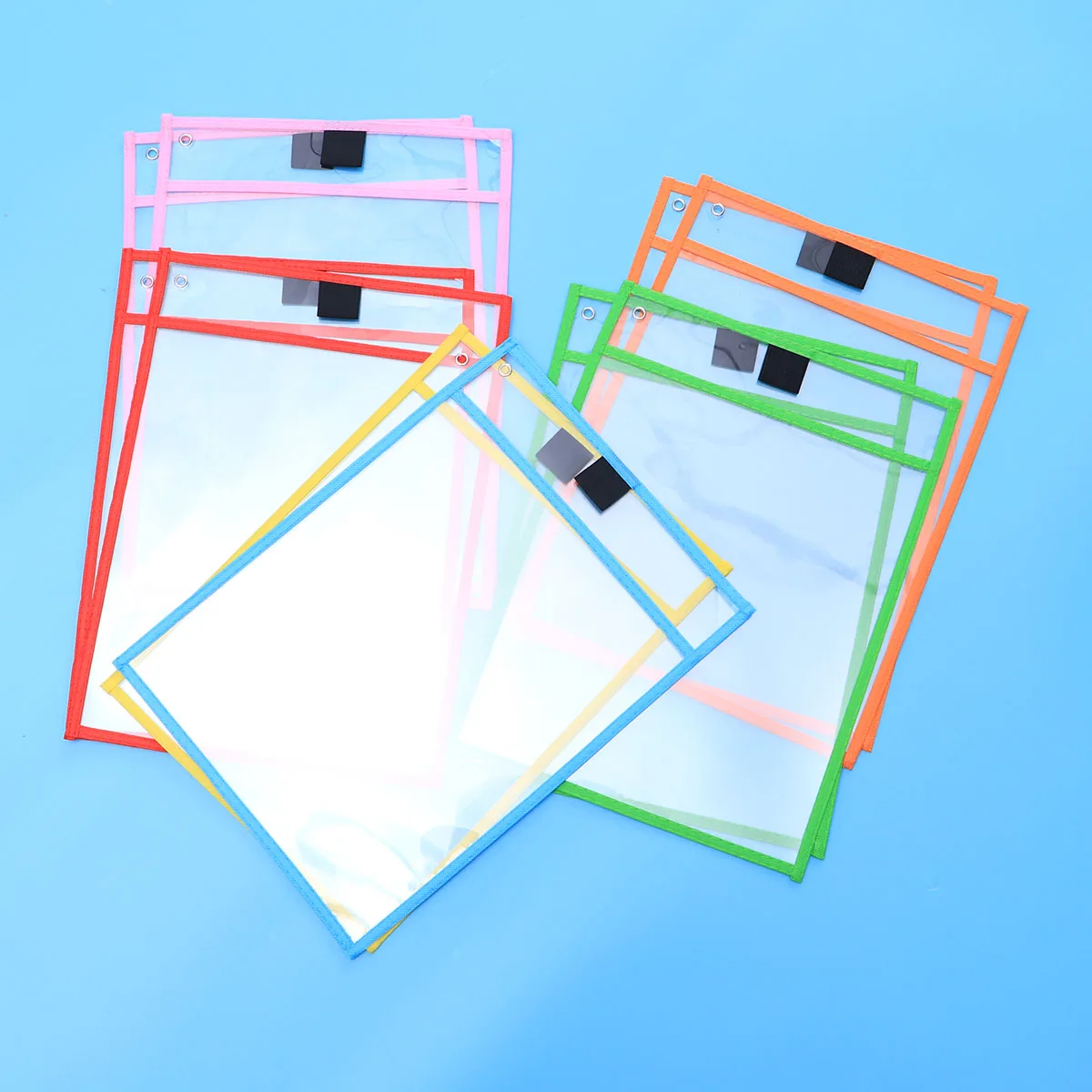 

10 Pcs Erase Bag Write Wipe Pockets Sleeves Dry Erase Pocket Sleeves Documents Reusable File Folder Clear PVC Sturdy