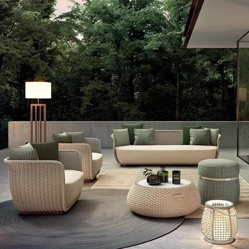 

Скандинавское искусство, водонепроницаемые и солнцезащитные садовые диваны, простота, роскошные современные садовые диваны, дизайнерская уличная мебель Divano HBOS