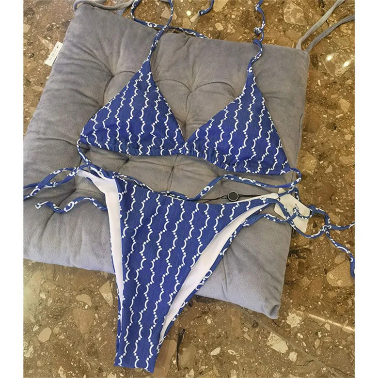 Swimwear Bikini Set Sexy New Navy Blue Swimsuits Woman Sexy Bathing Suits Bikinis Triangle Bandage Female Beachwear