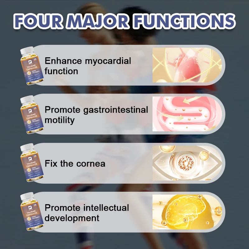 BEWORTHS Organic Taurine Capsules for Eye Retina, Vision,Brain and Nervous System  Health Cardiovascular Health