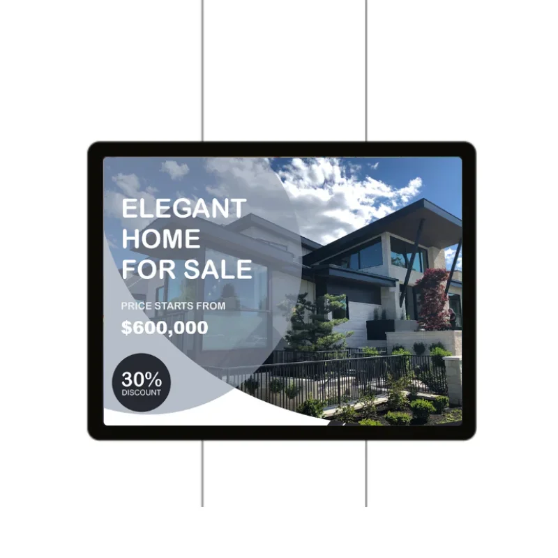 

21,5-дюймовый ЖК-видеоплеер, ЖК-монитор высокой яркости, окно, цифровые вывески для рекламы в недвижимости